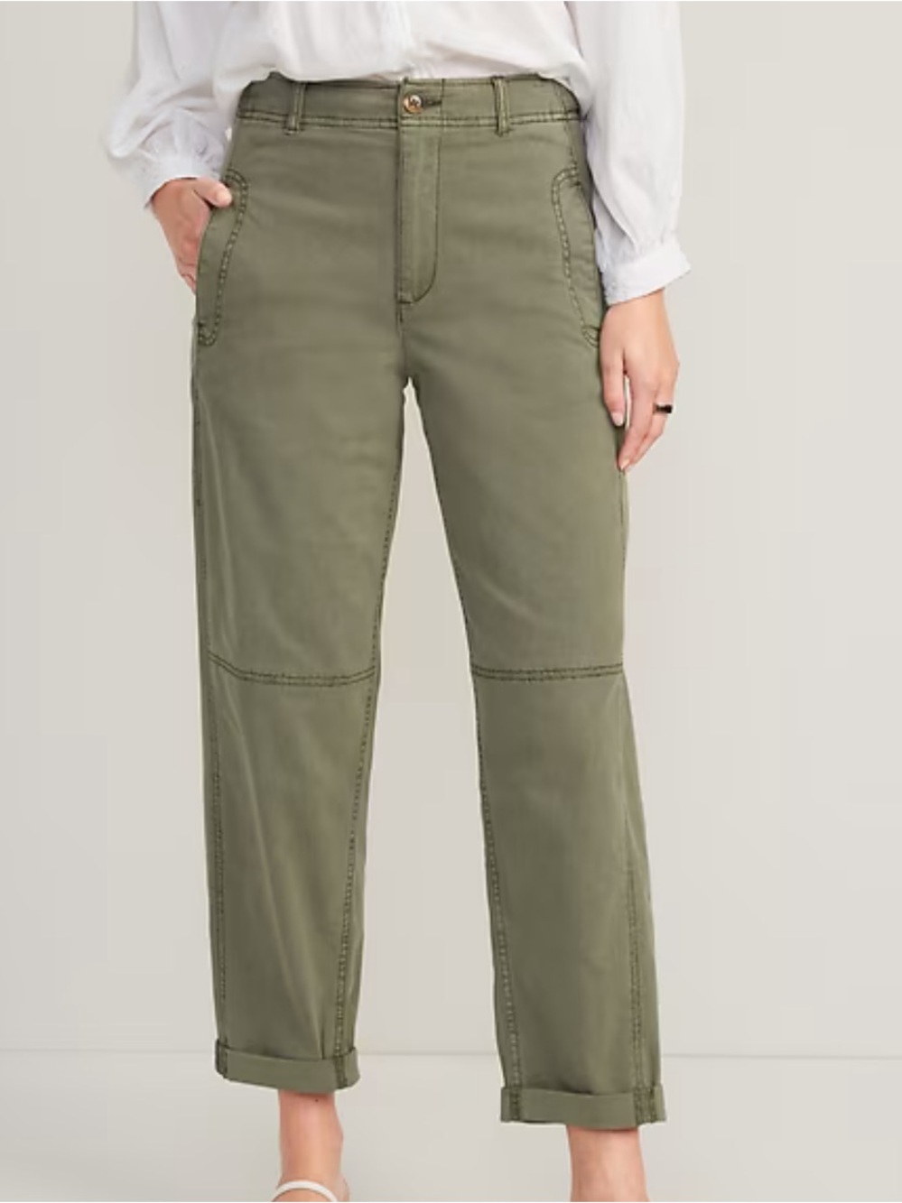 Women’s Old Navy High-Waisted Slouchy Balloon Workwear Pants Size Large